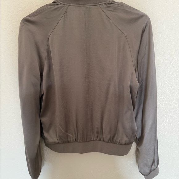 Express Grayish Green Bomber Shacket - Picture 2 of 3